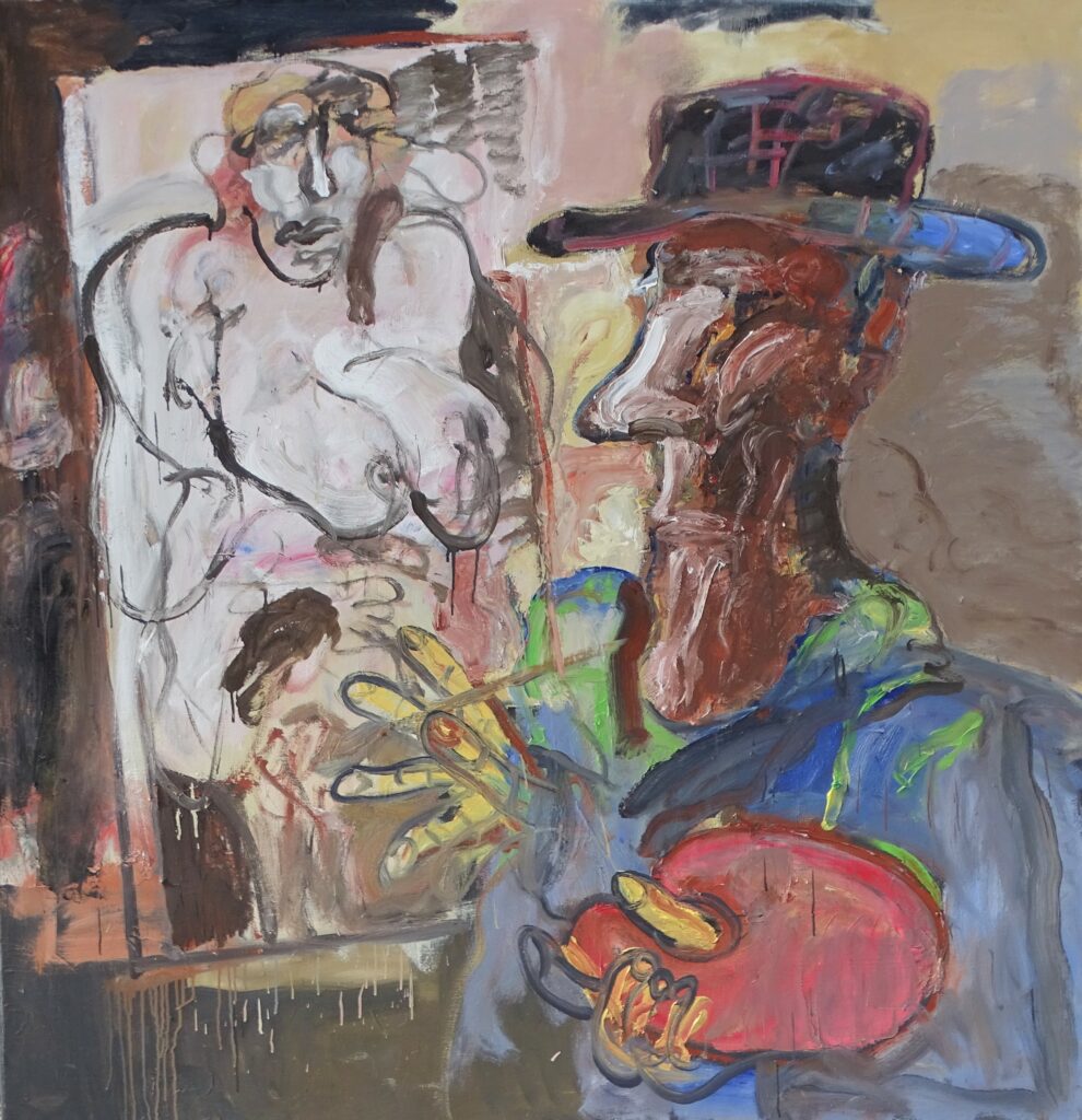 Martineau Artiste Autoportrait Modele Huile Galerie Duchoze